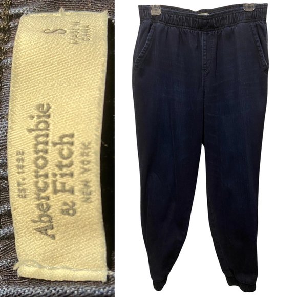 Abercrombie & Fitch cropped jogger jeans midrise sz Small - Picture 2 of 10